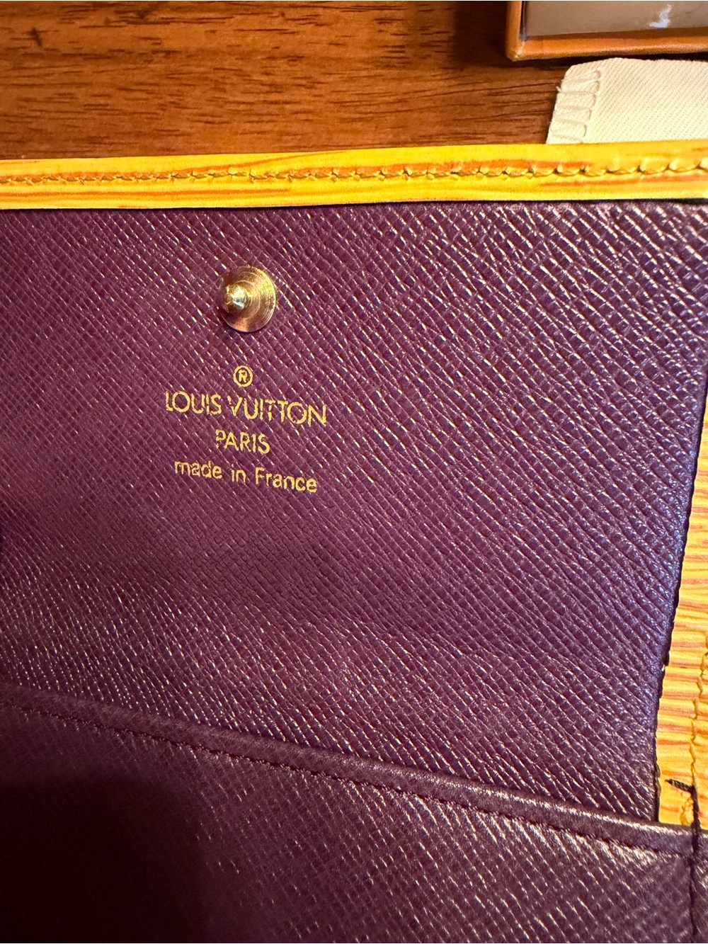 Louis Vuitton Vintage Yellow Epi Leather Wallet With Box- minimal wear- Lux - Picture 3 of 14
